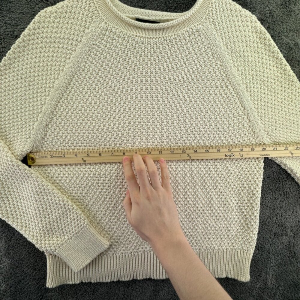 Lauren Ralph Lauren Women XL Ivory Chunky Knit Sweater Pullover Long Sleeve - Picture 4 of 10